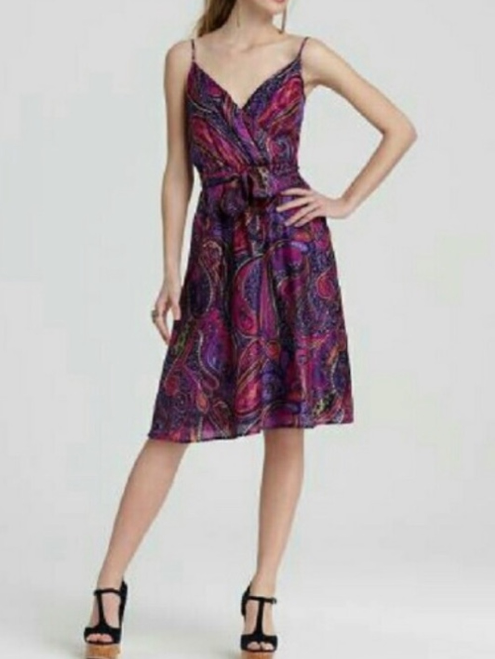 🆕Trina Turk Silk Paisley Dtess, Size 6